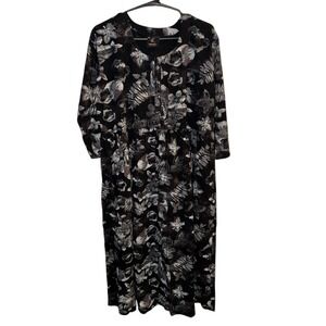 Floral Women's Midi‎ Dress Blue Bird Sz XXL Casual Country